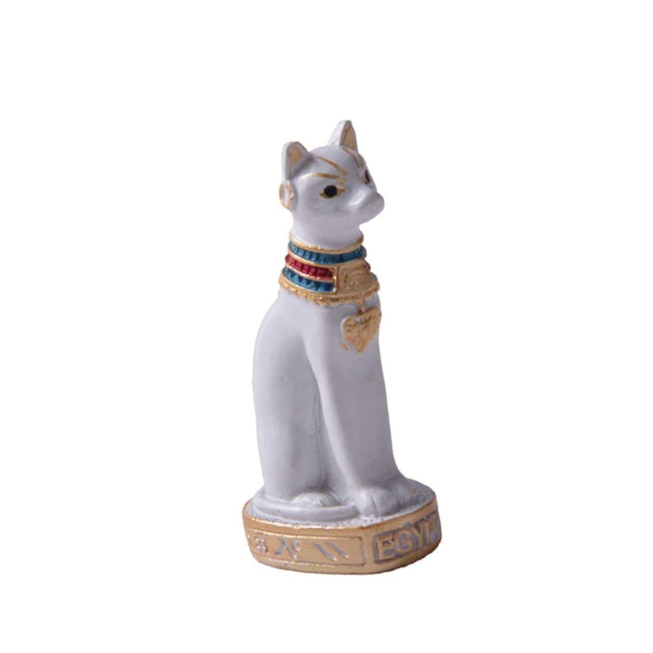Estátua de Gato Branco em Resina - Decoração Criativa e Charmosa para Mesa