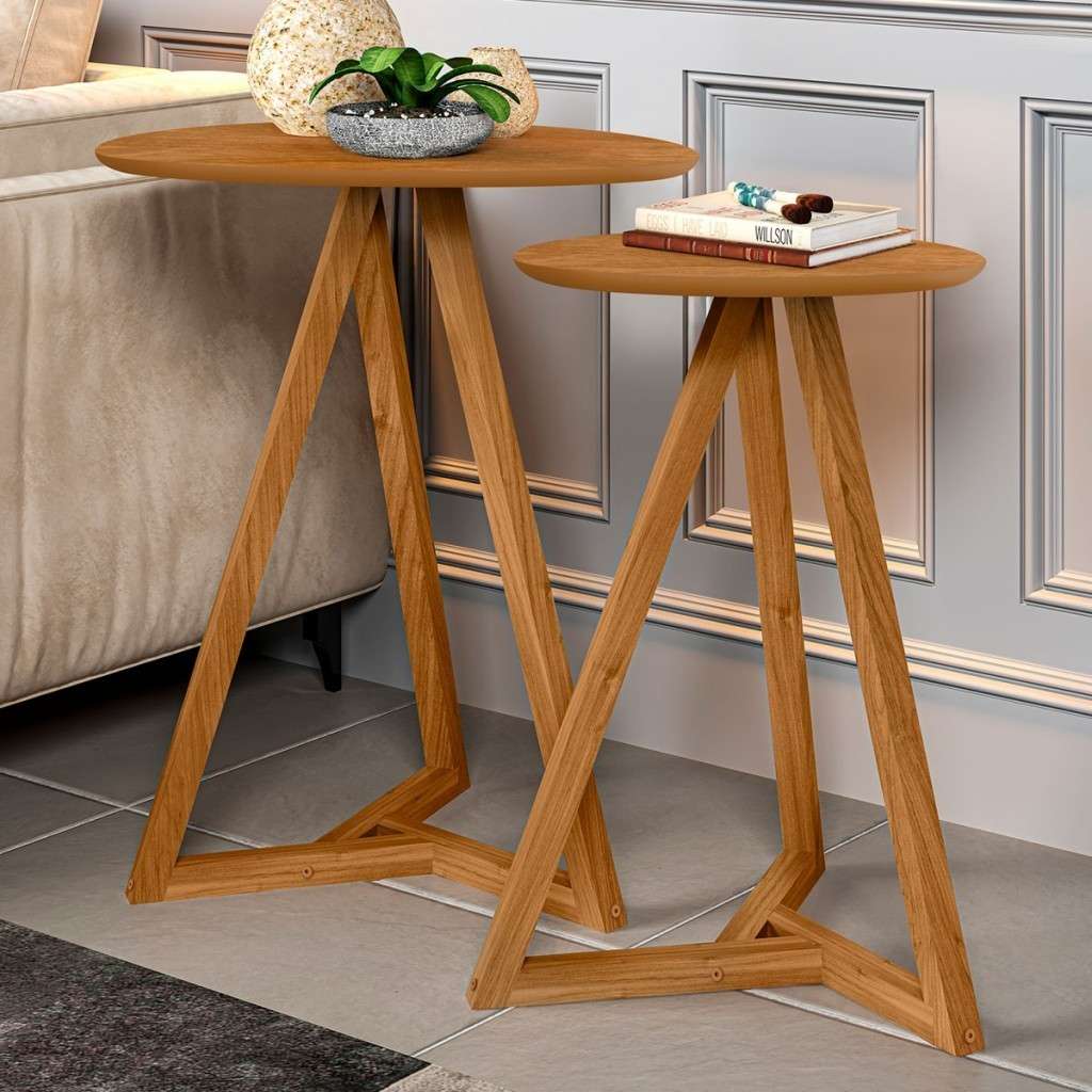 Mesa de Canto Classic: Kit 2 Peças para sua Sala