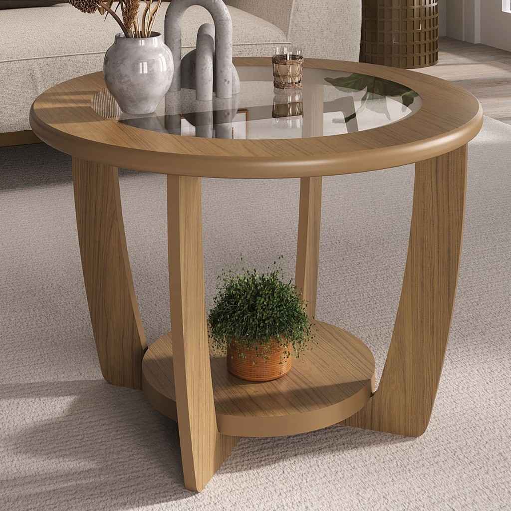 Mesa de Centro Dubai: Elegância em MDF e Vidro