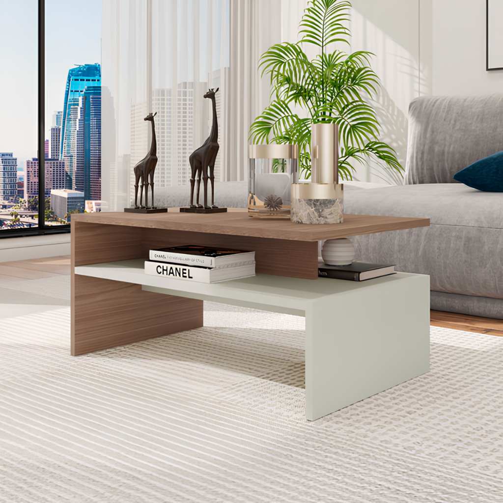 Mesa de Centro Giovana: Elegância e Espaço Inteligente