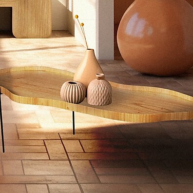 Mesa de Centro Lotus: Design Orgânico e Elegância