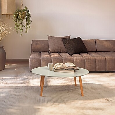Mesa de Centro Oval Lisboa: Elegância e Praticidade