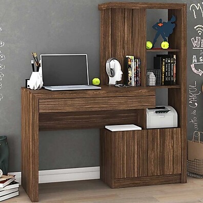 Mesa de Computador Nogal: Organize-se com Estilo!