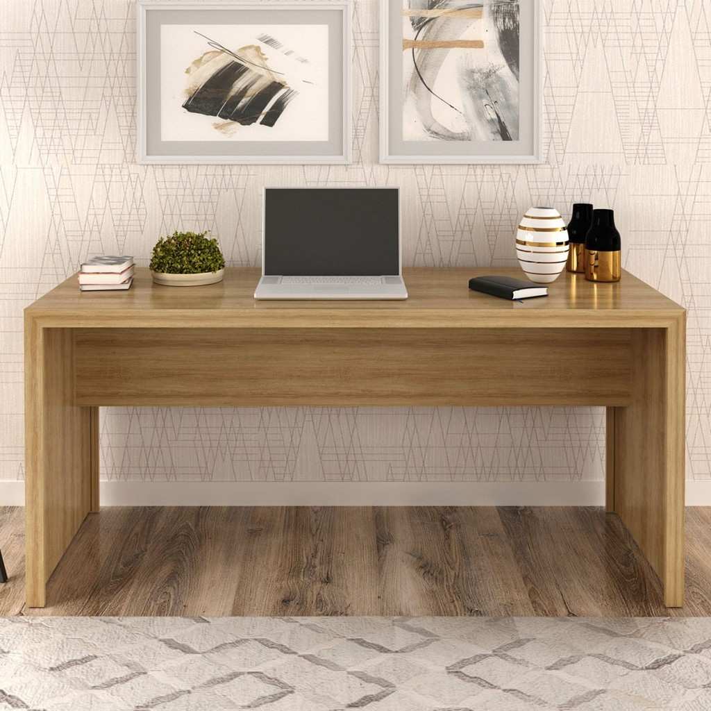 Mesa de Escritório Amendoa ME4109: Organize-se!