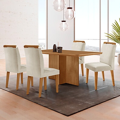 Mesa de Jantar 120cm: Elegância Compacta