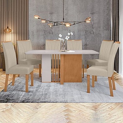 Mesa de Jantar 170cm Astrid: Elegância e Conforto