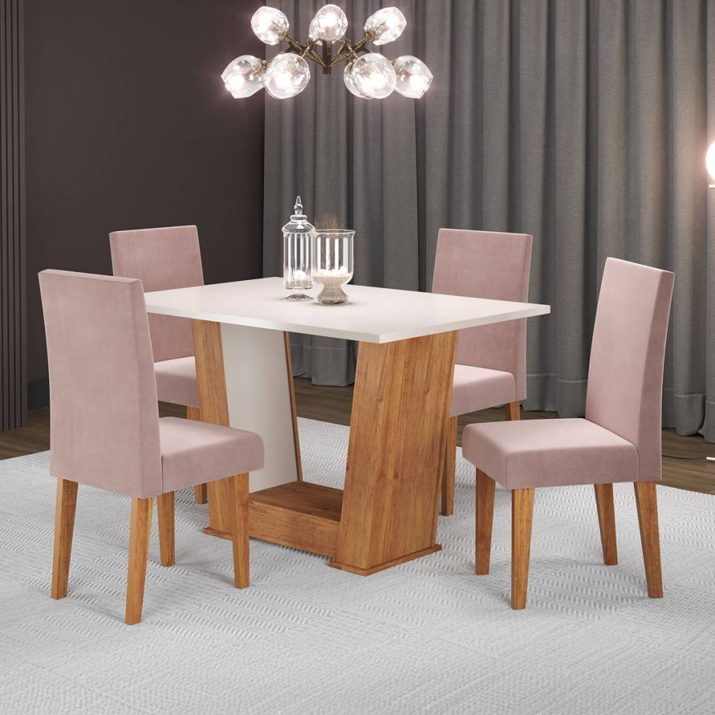 Mesa de Jantar 4 Lugares Viero: Elegância e Praticidade