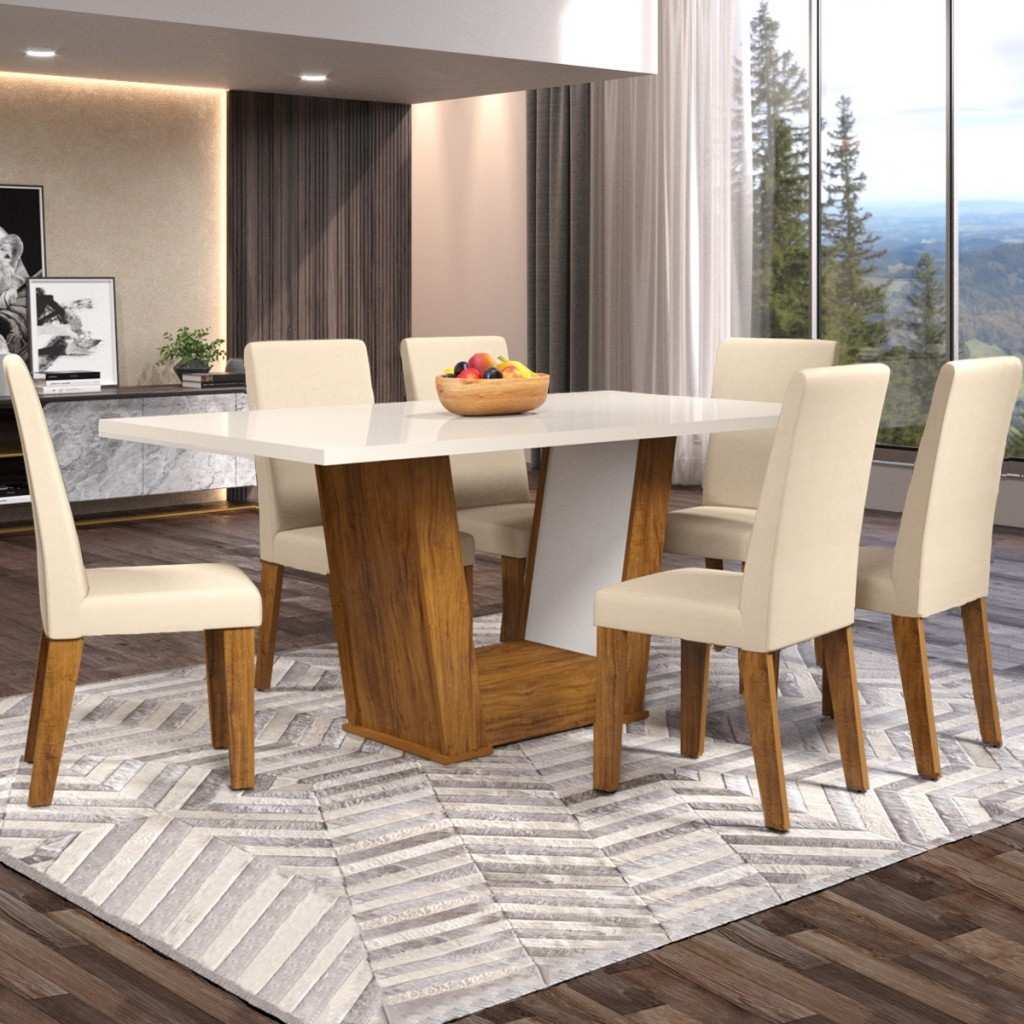 Mesa de Jantar Floripa 6 Lugares: Elegância e Praticidade