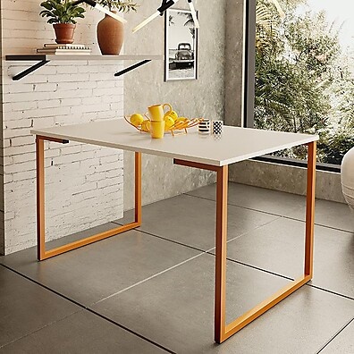 Mesa de Jantar Industrial Steel: Design e Durabilidade