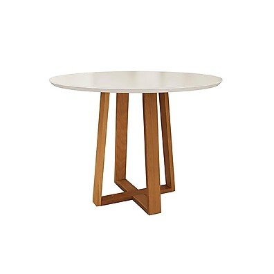 Mesa de Jantar Kappesberg 105cm: Madeira e Vidro!