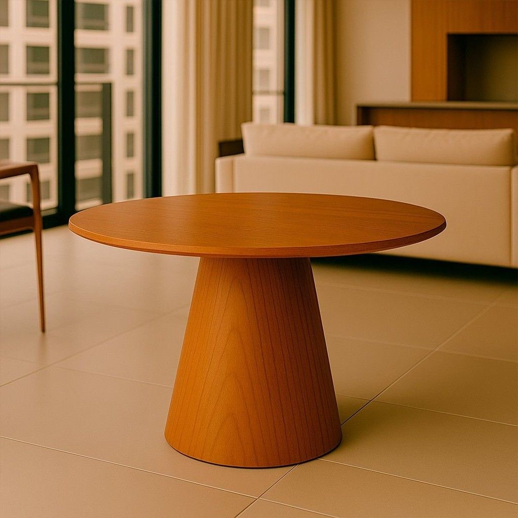 Mesa de Jantar Lyon 108cm: Elegância em Madeira