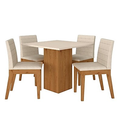 Mesa de Jantar Moscou com 4 Cadeiras: Elegância e Espaço Inteligente