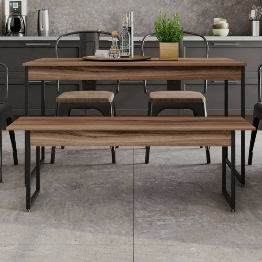 Mesa de Jantar Nogal/Preto: Design e Economia