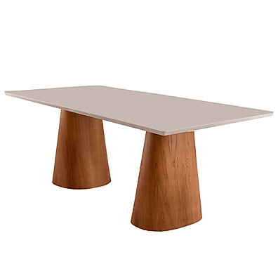 Mesa de Jantar Noronha 180cm: Madeira e Vidro!
