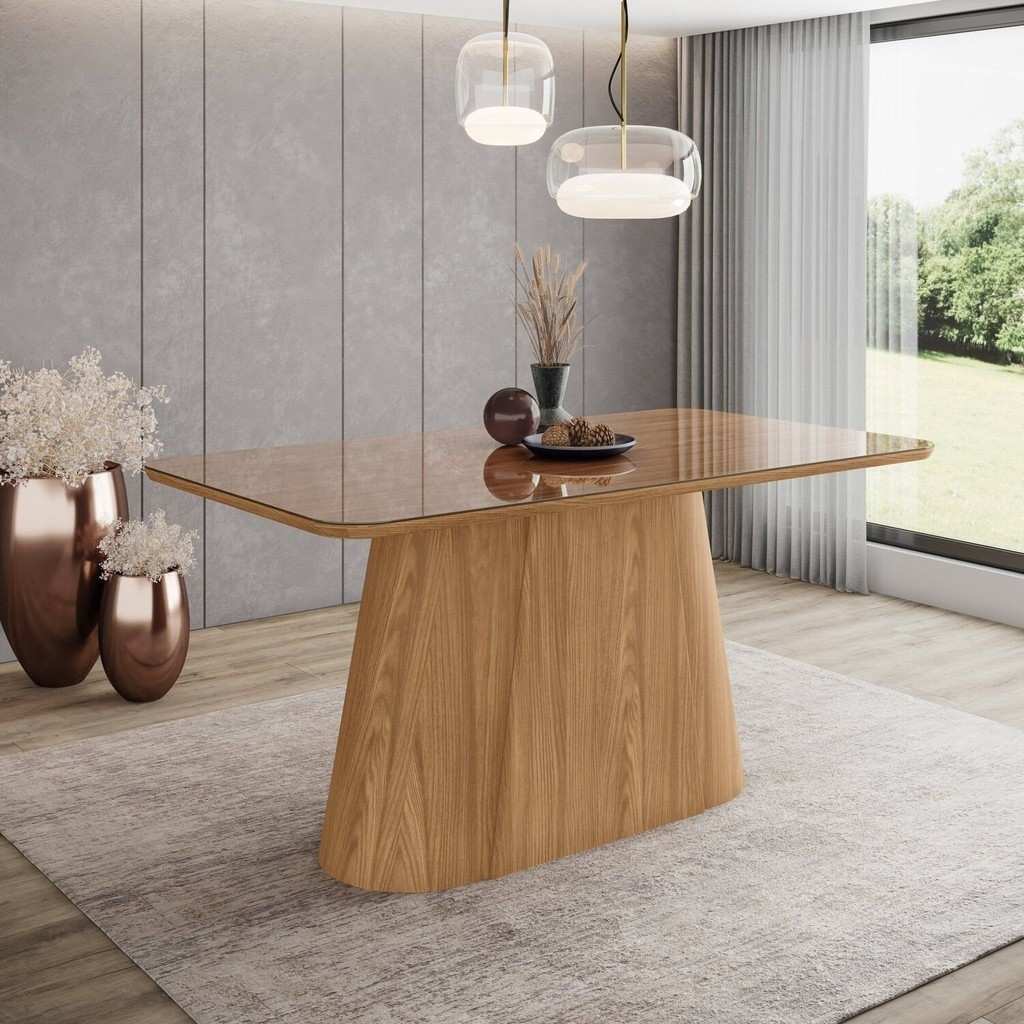 Mesa de Jantar Olívia 160cm: Elegância e Conforto