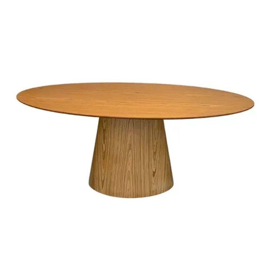 Mesa de Jantar Oval Cone 160x90cm: Elegância em Freijó