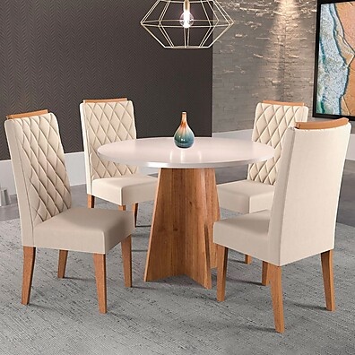 Mesa de Jantar Raquel: Elegância para 4 Pessoas
