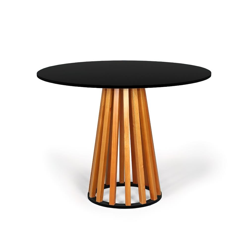 Mesa de Jantar Redonda 100cm: Elegância Amadeirada