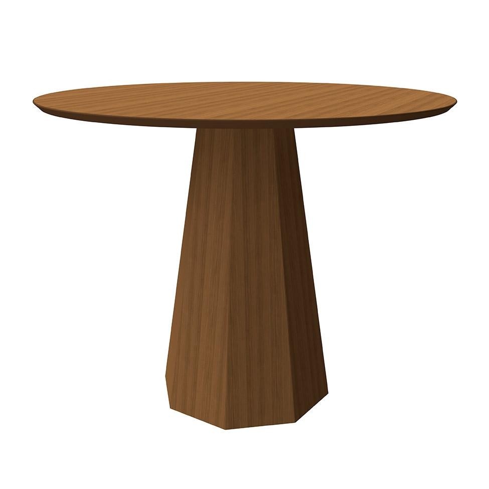 Mesa de Jantar Redonda Imbuia 100cm: Isis – Elegância!