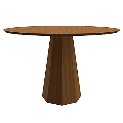 Mesa de Jantar Redonda Isis Imbuia 117 cm: Elegância e Versatilidade para Seu Ambiente