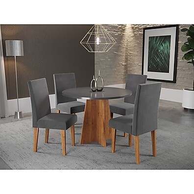 Mesa de Jantar Redonda Spirit: Elegância para 4 Pessoas