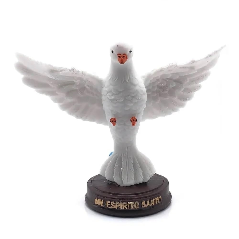 Imagem Divino Espírito Santo de Mesa em Resina 12 cm - Decoração Sagrada com Detalhes Exclusivos