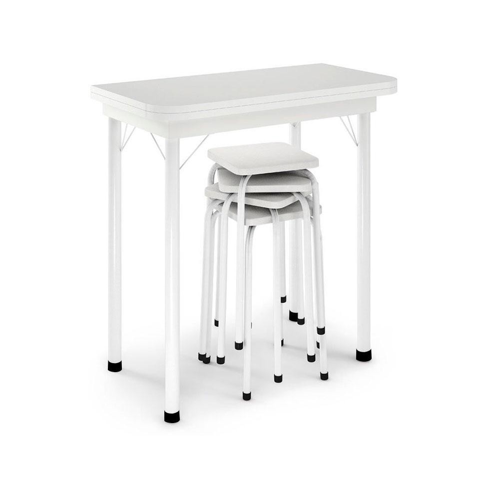 Mesa Dobrável 4 Lugares: Asti Branco para Cozinhas!