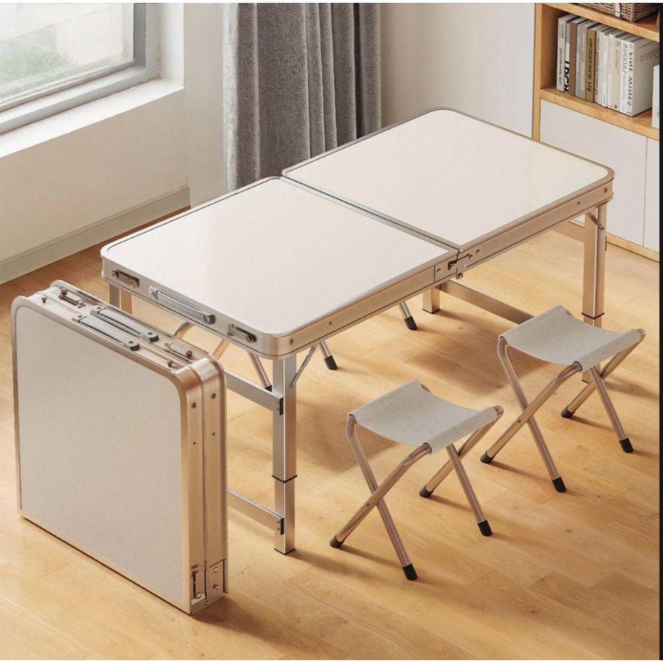 Mesa Dobrável Vira Maleta para Picnic – 3 Tamanhos e Opção com Bancos