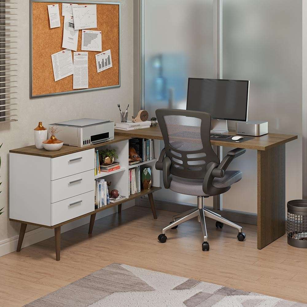 Mesa em L Lisboa Madesa: Organize seu Home Office!