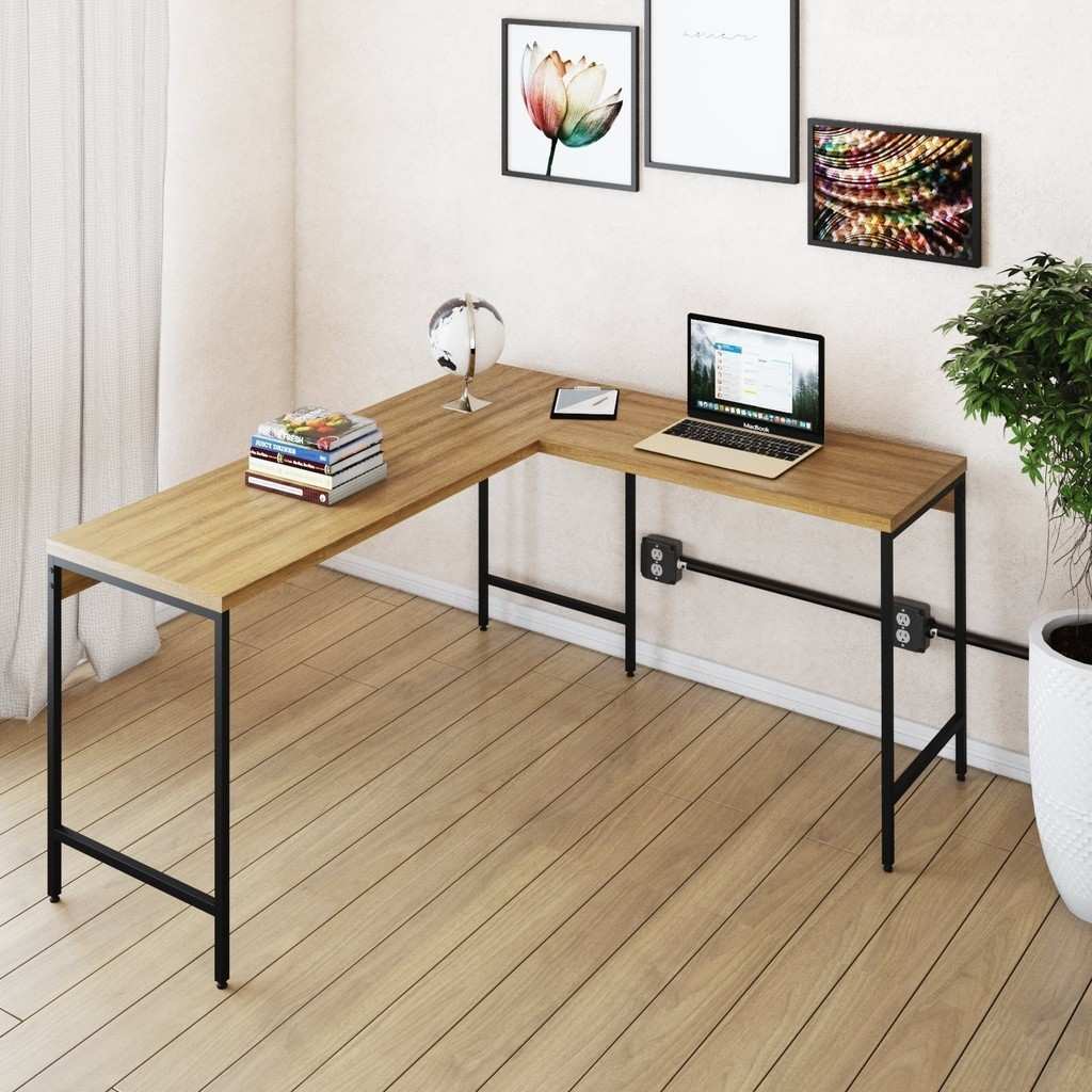 Mesa Escritório em L Industrial 150x140cm: Design e Praticidade