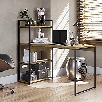 Mesa Escritório Industrial Freijó 136cm: Estilo e Função