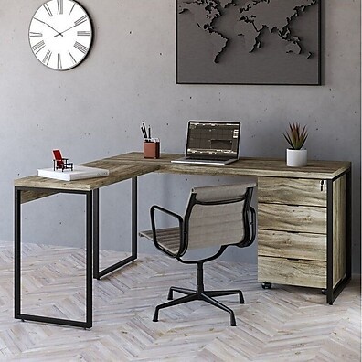 Mesa Escritório L Industrial 150cm: Seu Espaço Ideal