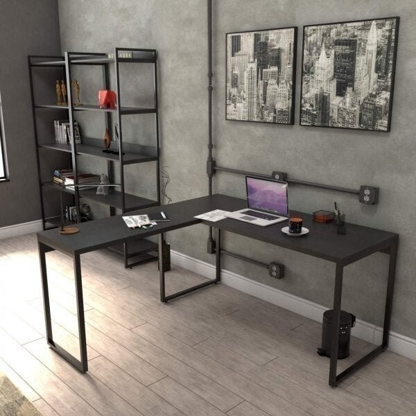 Mesa Escritório L Industrial 1,50m Kuadra Compace