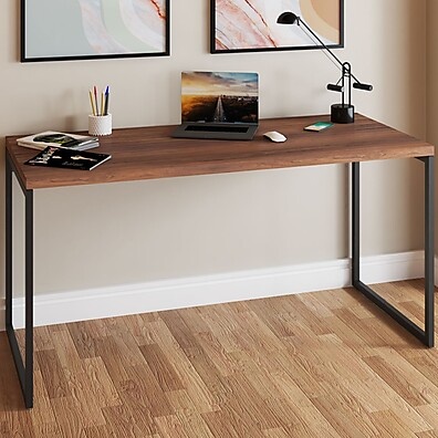 Mesa Escrivaninha Industrial Aço 150 Nogal/Preto – Estilo e Resistência