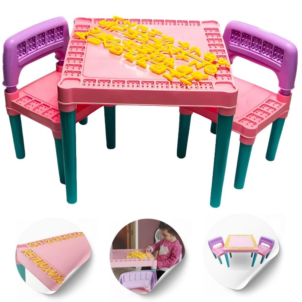 Mesa Infantil Educativa com Alfabeto e Números – Aprendizado Divertido!