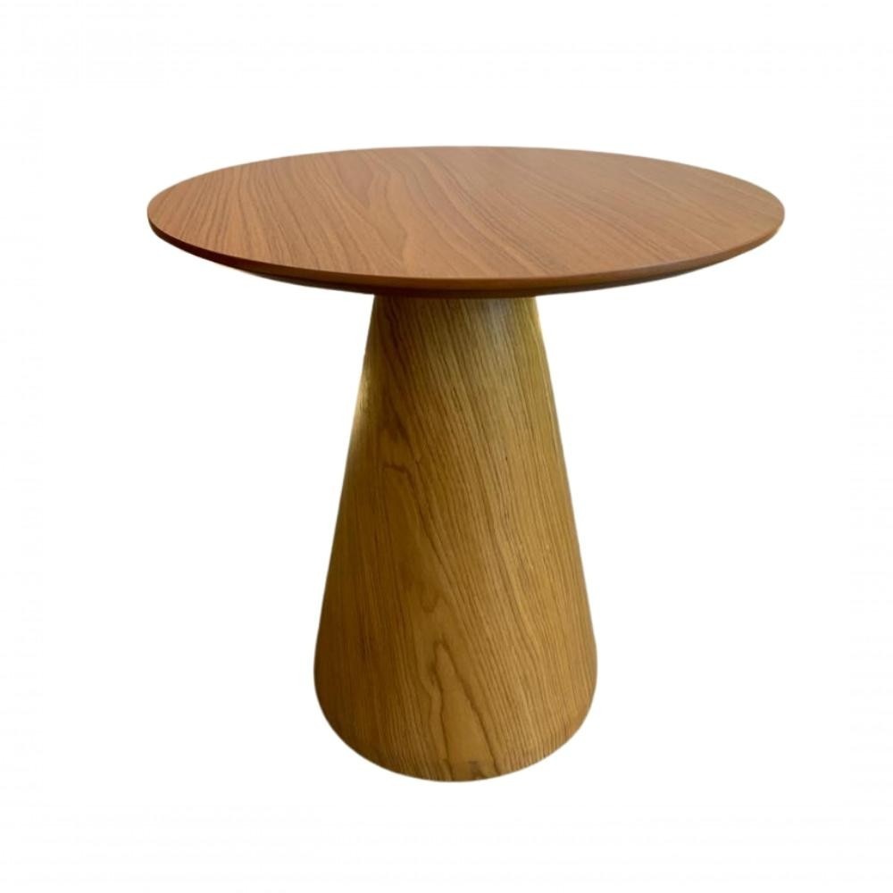 Mesa Lateral Cone Freijó: Elegância e Praticidade