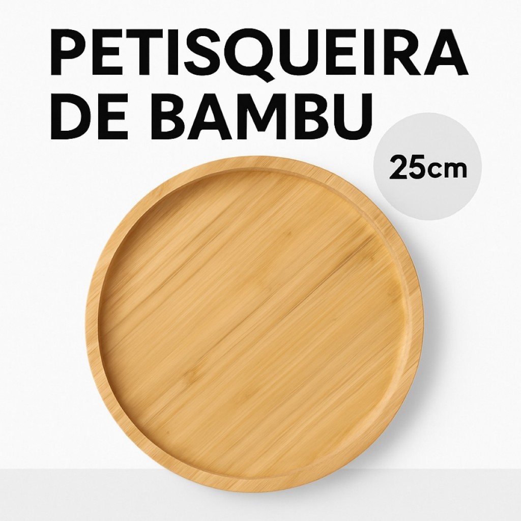 Petisqueira Redonda de Bambu 25cm Tuut: Elegância e Sustentabilidade na Mesa