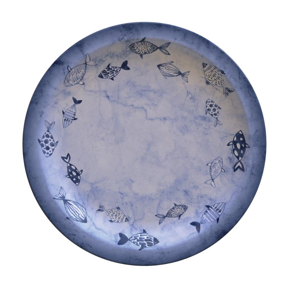 Prato Raso Tramontina Peixes em Porcelana Decorada 28 cm - Elegância e Durabilidade na Mesa