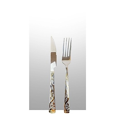Faqueiro 24 Peças Inox Dourado: Elegância à Sua Mesa!