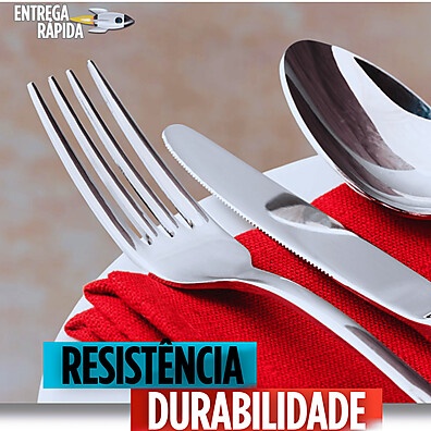 Kit Talheres Inox 24 Peças: Elegância na Sua Mesa!