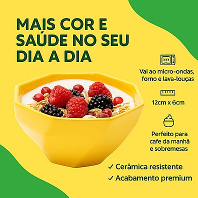 Kit 2 Bowls Cerâmica 350ml – Estilo e Resistência para Sua Mesa