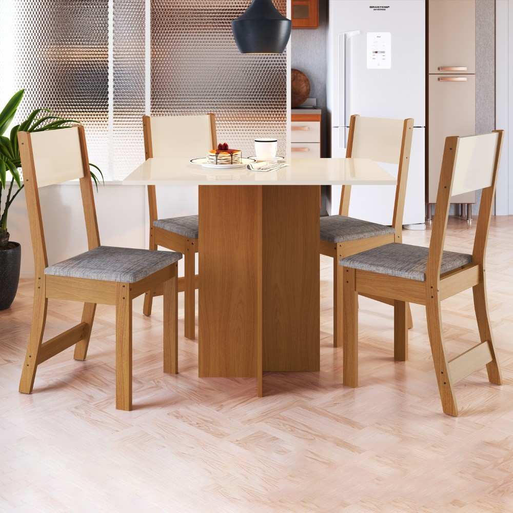 Mesa Talita Indekes + 4 Cadeiras: Elegância e Conforto