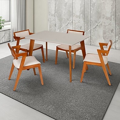 Mesa Verona com 4 Cadeiras: Elegância em Madeira Maciça