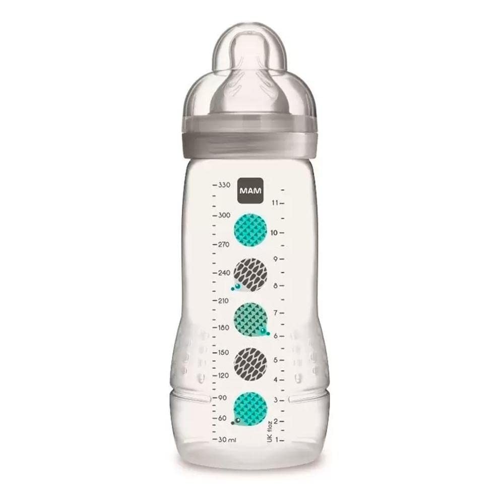 Mamadeira MAM Easy Active 330ml - Design Ergonômico e Bico Skinsoft para Bebês a Partir de 4 Meses
