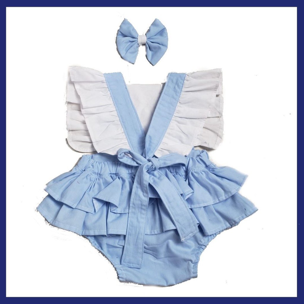 Romper Alice Tricoline 100% Algodão – Acabamento Perfeito para Mesversário