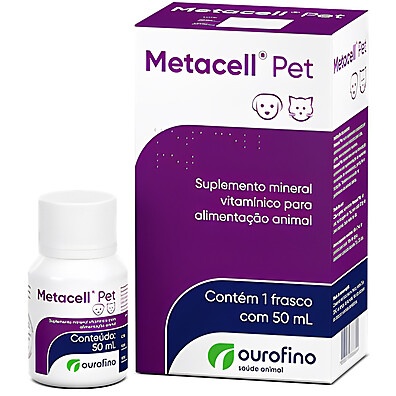 Metacell Pet: Vitamina para Cães e Gatos - 50ml