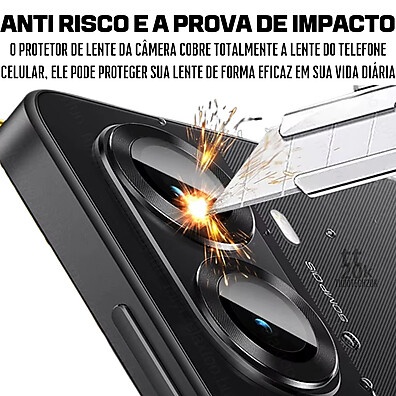 Película Poco X7/X7 Pro: Proteção Máxima com Vidro Temperado e Anel Metálico