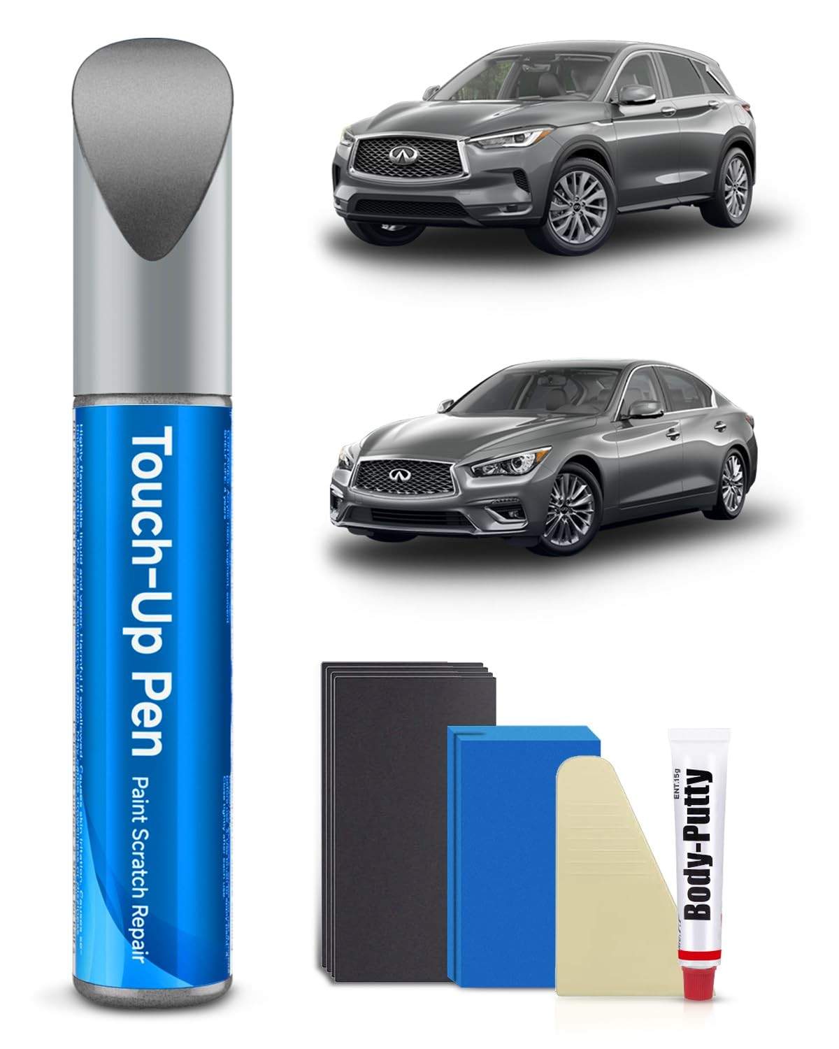 Kit de Tinta de Retoque Metálico KAD Gun para Infiniti - Reparo Profissional de Arranhões