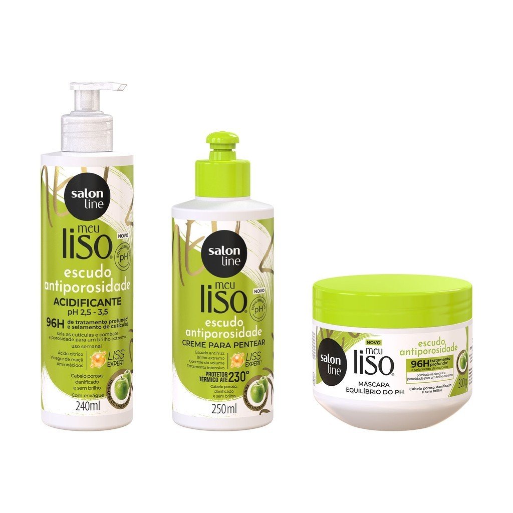 Meu Liso Antiporosidade: Kit Completo para Cabelos Lisos