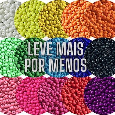 Miçangas de Vidro 3.6mm – Até 1150 Peças por Cor